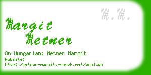 margit metner business card